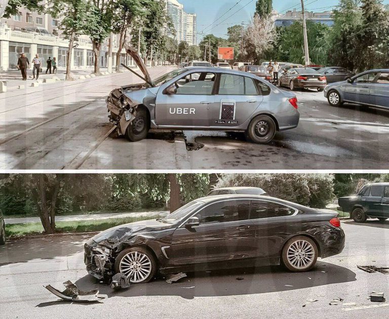 В Одессе столкнулись BMW и такси Uber