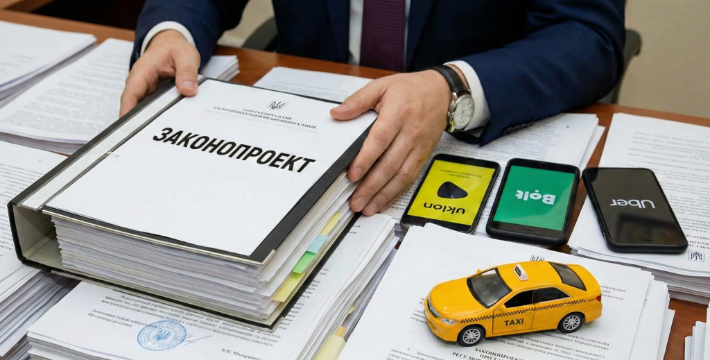 Законопроєкт про нові штрафи для таксистів та регулювання цифрових платформ таксі в Україні.